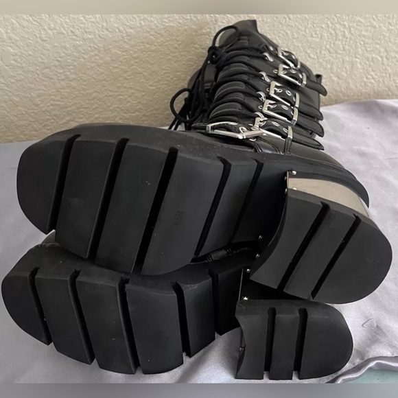 Jeffrey Campbell Gakactix B Platform Buckle Knee High Boots $400 - Picture 5 of 14